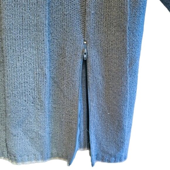 Newport News Pastel Blue Unique Zipper Design Top - M - Picture 4 of 8